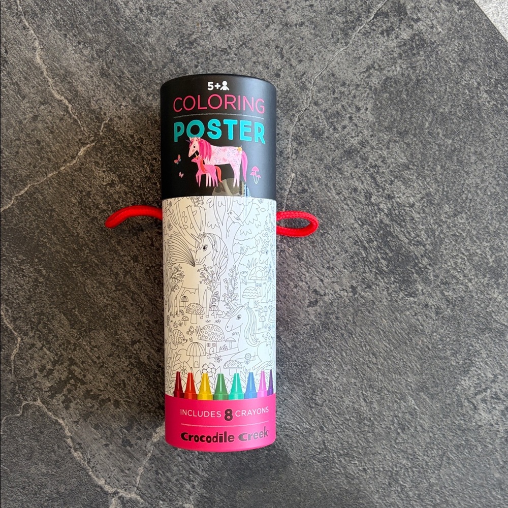 NIB - Crocodile Creek Coloring Poster with Crayons Unicorn